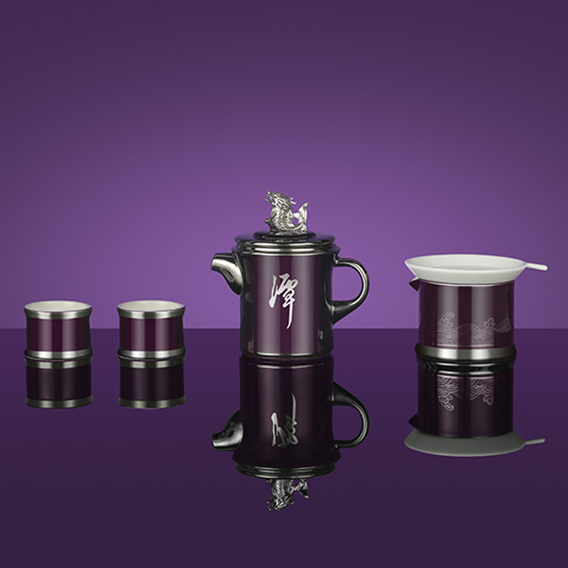 紫龙鱼茶具