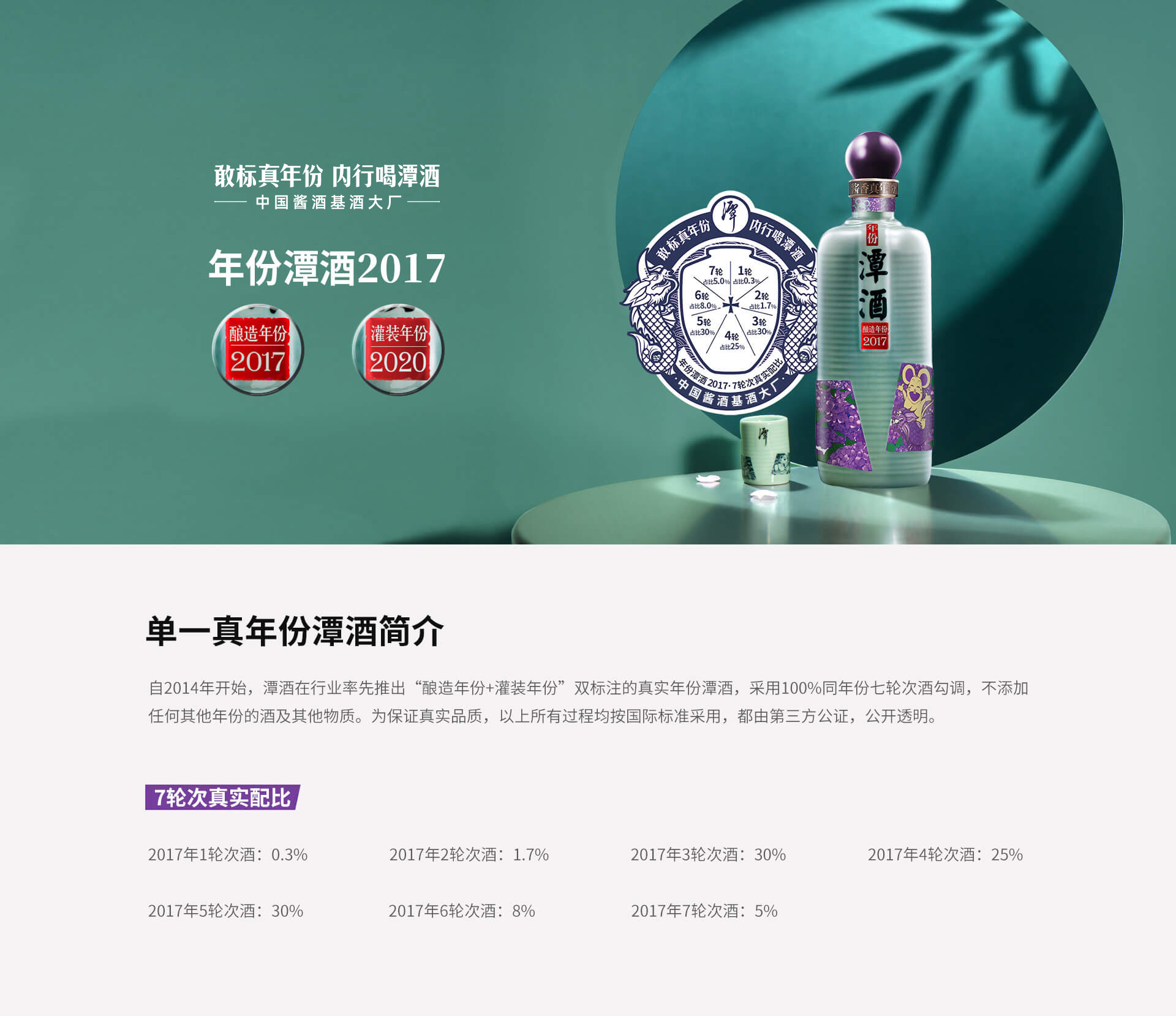 单一真年份潭酒系列-年份潭酒2017