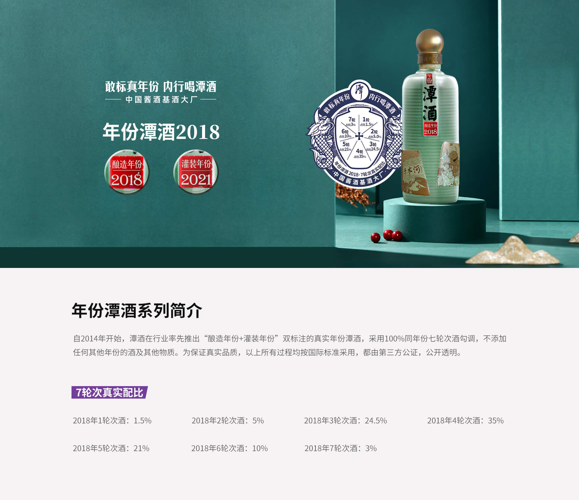 单一真年份潭酒系列-年份潭酒2018